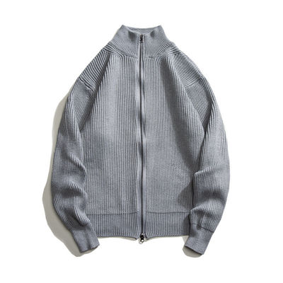 Cardigan com fecho de fechadura Suéter de tricô com 100% de poliéster na primavera