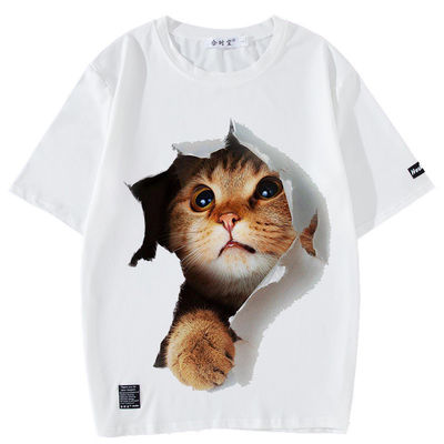 T-Shirt masculino de logotipo personalizado com padrão impresso e anime 3D