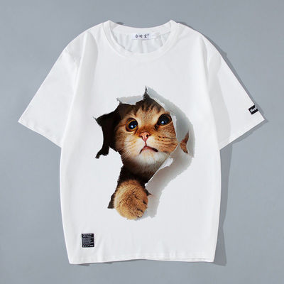 T-Shirt masculino de logotipo personalizado com padrão impresso e anime 3D