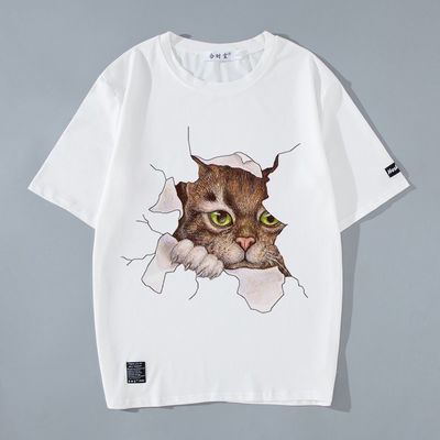 T-Shirt masculino de logotipo personalizado com padrão impresso e anime 3D