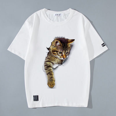 T-Shirt masculino de logotipo personalizado com padrão impresso e anime 3D