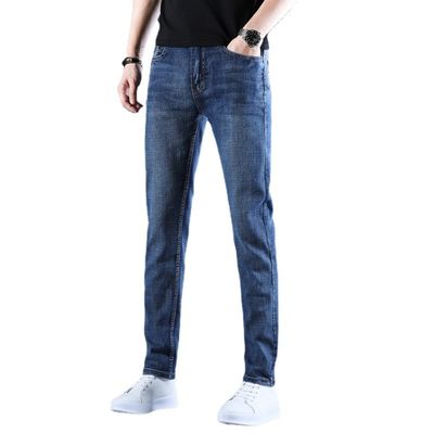 XMAMLON RTS Calças masculinas Calças jeans regulares com lavagem artesanal e tecnologia à prova de vento