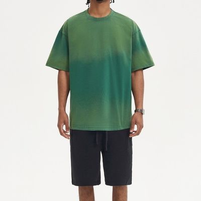 100% algodão Unisex T-shirt de grande porte de base T-shirts masculinos descontraídos e soltos T-shirts sólidos