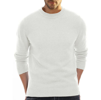 Suéter de tricote personalizado de pescoço de homens para fabricação OEM ODM