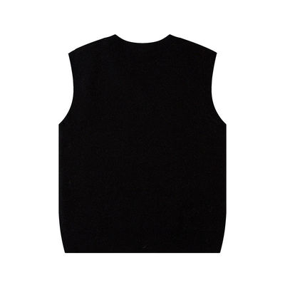 Pullovers de pescoço em V, de uso pessoal, de girassol, de homens, suéter de malha, colete de malha, jumpers de jacquard, sem mangas