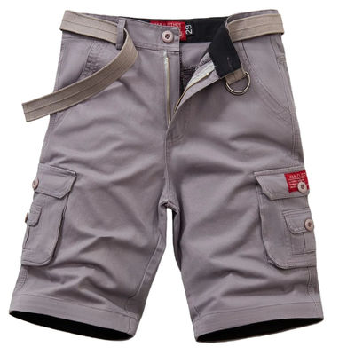 Calções de carga para homens Material de algodão grosso com conveniência de bolsos múltiplos