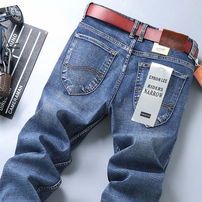 XMAMLON RTS Jeans Denim Para Homens Calças Slim Fit Calças Skinny Homem Calças Homem Calças Homem Tail Type Mid