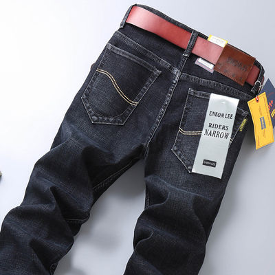 XMAMLON RTS Jeans Denim Para Homens Calças Slim Fit Calças Skinny Homem Calças Homem Calças Homem Tail Type Mid