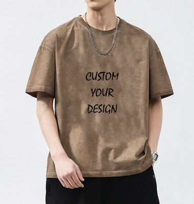 XMAMLON RTS OEM Vintage 250G Streetwear de grande porte camiseta pesada para homens