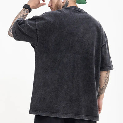 XMAMLON RTS OEM Vintage 250G Streetwear de grande porte camiseta pesada para homens