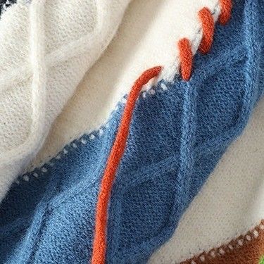 Pescoço redondo Outono Inverno Homens Suéteres de Natal Streetwear coreano Patchwork Pullover