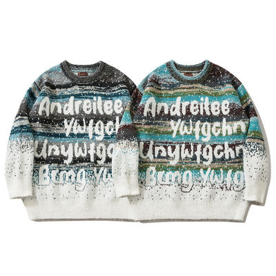 Pullover de manga comprida de algodão de algodão de algodão de algodão