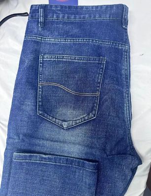 80% de algodão Calças de pernas retas Calças jeans de denim para homens e mulheres Calças de pernas retas