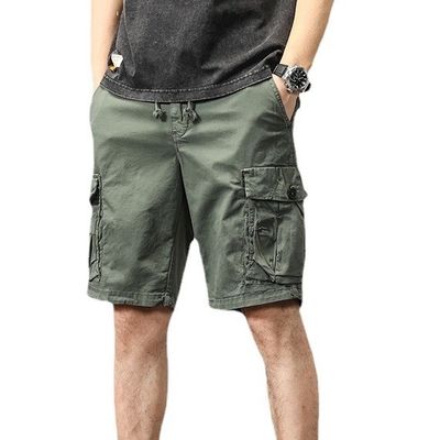Shorts masculinos casual com bolsos grandes e tecido respirável