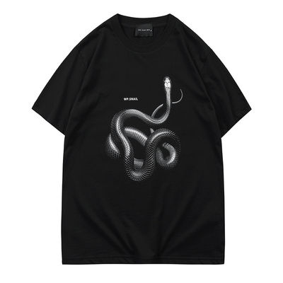 Camisa 3D impresa de serpente solta para moda de rua em vários tamanhos