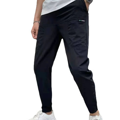 Calça de carga masculina com botões personalizados