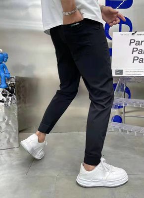 Calça de carga masculina com botões personalizados