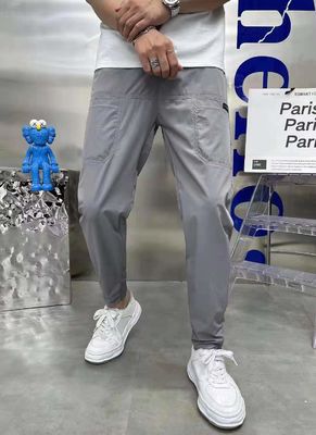 Calça de carga masculina com botões personalizados