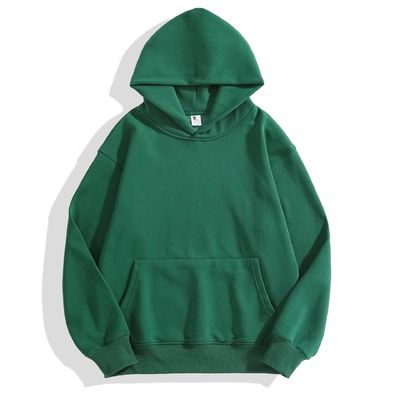 Hoodies de Inverno Homens Hoodie espesso Fleece apertado Fleece Drop Shoulder Hoodie de algodão XS-4XL 480g