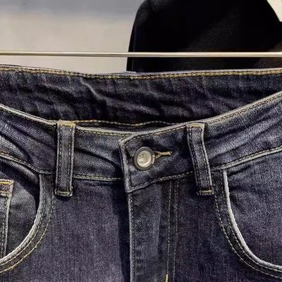 Meia cintura XMAMLON Hip Hop masculino Streetwear Skinny Damages rasgado jeans calças calças
