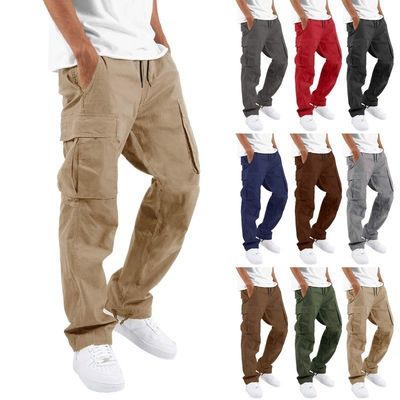 Outros Lavar Algodão puro Cargo masculino Kurta Calças formais para caminhadas táticas por XMAMLON