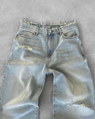 Calças personalizadas de pernas largas, cintura média, denim, camisolas, jeans, mulheres, calças de maior tamanho, homens