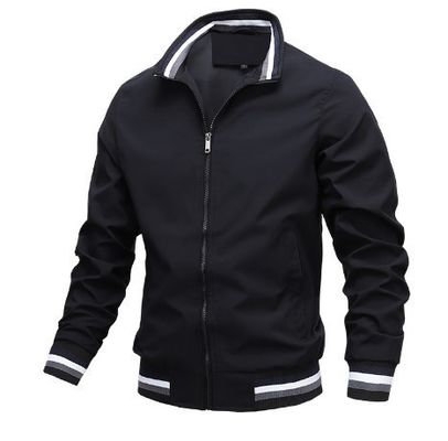 2023 Primavera Outono impermeável Zip Up Casual Jaqueta para Homens Loose Fit Baseball Bomber Coat