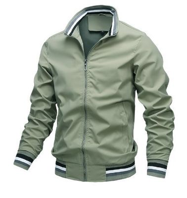 2023 Primavera Outono impermeável Zip Up Casual Jaqueta para Homens Loose Fit Baseball Bomber Coat