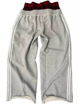Roupas de rua Moda cintura dupla XMAMLON RTS Calças de treino masculinas com fecho de corda