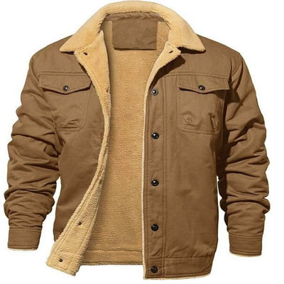 NO Casaco de Inverno de Combinação Sem Costura para Homens com Carga de Linho de Algodão e Padrão de Impressão