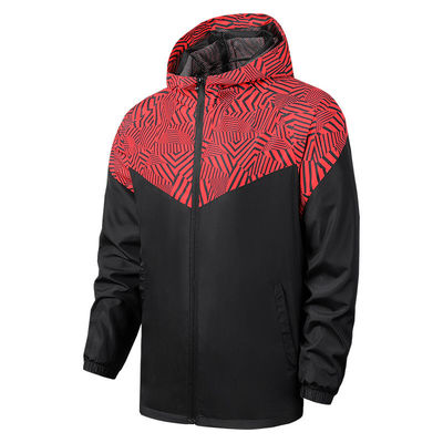 Casaco de homem impermeável impermeável ao vento Moda Manga fina Anorak Regular 100% Poliéster