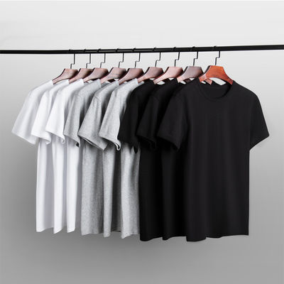 Camisetas simples de desporto, em grande escala, de uso masculino, de pescoço O, de tecido, tipo de malha, n.o 180