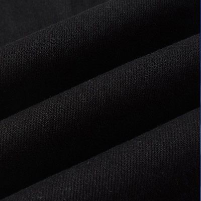 Tecido Preto Casual Respirável Rasgado Estiramento Elástico Designer Patch Homens Calças De Jeans