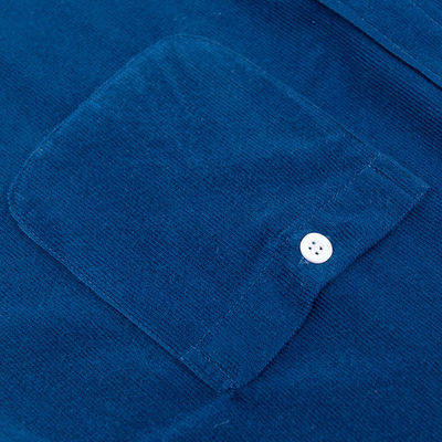 Sem detecção de agulhas camisas de tecido para homens M-5XL Manga longa simples tingido Polos Corduroy