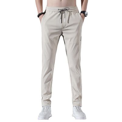 Esportes de verão masculinos Spandex Poliéster Logotipo personalizado Calças de carga Leve e Durável