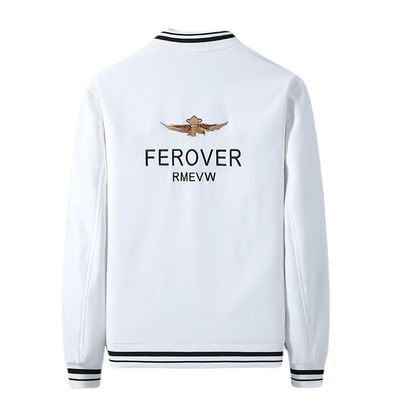Outdoor Plus Size Jacket de avião masculino com fusão sem costura e bordados de letras