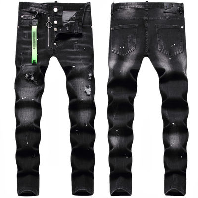 Modelo de impressão de bloqueio de cores jeans de denim masculino para logotipo personalizado e design desenhado à mão