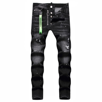 Modelo de impressão de bloqueio de cores jeans de denim masculino para logotipo personalizado e design desenhado à mão