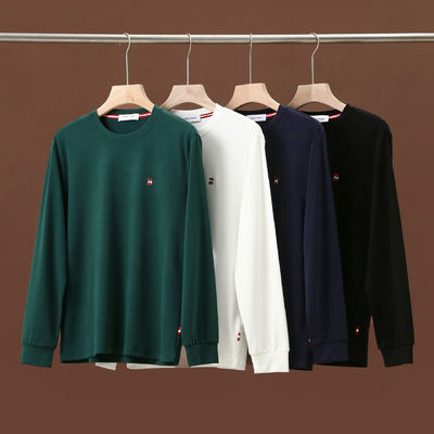 Amigável para a pele 0 Sensação de pressão Homens Hoodie de manga longa sem forro com padrão de letras