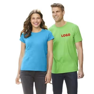 T-shirt personalizado com logotipo para publicidade masculina na Europa e nos Estados Unidos