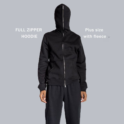 Tecido de malha com fecho fechado Traje de rua masculino XMAMLON Jaquetas personalizadas Hoodies
