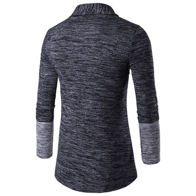 XMAMLON OEM Homens Casual Knitwear Cardigan de manga longa com costura de cores de contraste