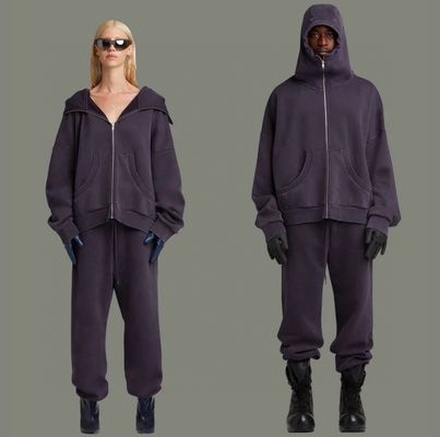 Roupas de rua sem lenço de colarinho com capuz Vintage de peso pesado para homens