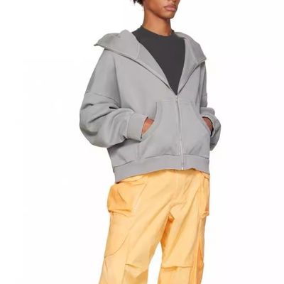 Roupas de rua sem lenço de colarinho com capuz Vintage de peso pesado para homens