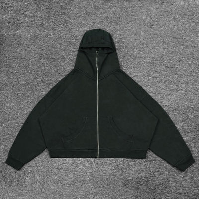 Roupas de rua sem lenço de colarinho com capuz Vintage de peso pesado para homens