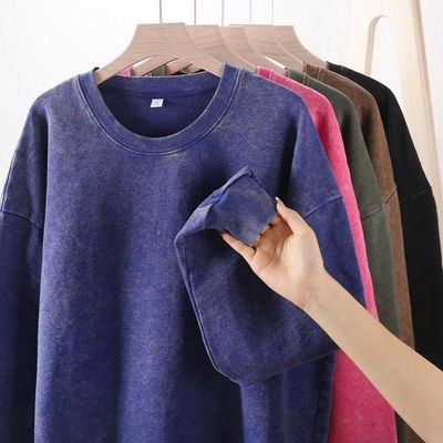 Anti-piling 350g Francês Terry Vintage Hoodies Traje para Homens de Profissional
