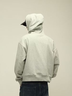 Homens Fleece Hoodie algodão peso pesado cortado ombro boxy Tracksuits Hoodies para homens