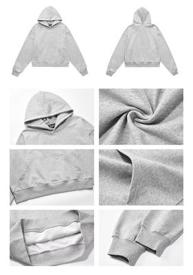 Homens Fleece Hoodie algodão peso pesado cortado ombro boxy Tracksuits Hoodies para homens