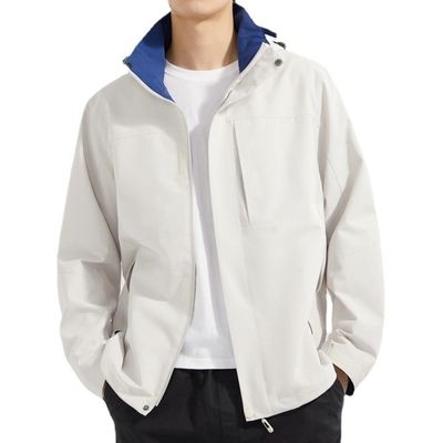 Capa de tempestade de primavera para homens Método de tecelagem tecida Proteção UV Evitar o vento Evitar a água