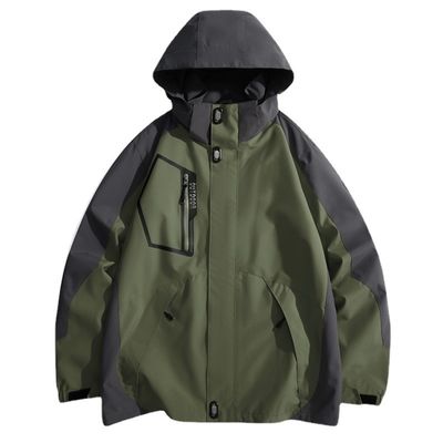 Outdoor Winter Bike Racing Jaquetas masculinas de comprimento regular Hoodies removíveis impermeáveis
